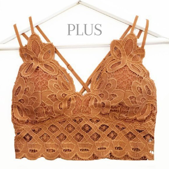 Blush & Belle Other - EDEN Plus Hazel Floral Padded Lace Bralette